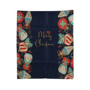 Unique Bargains Dining Chair Slipcovers Light-up Ornaments Pattern Linen Deep Blue 22.83"x19.29" 1 Pc - 1 of 4