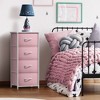 Sorbus 4 Drawers Chest Nightstand - Storage for Closet, Home, College Dorm - Features Steel Frame, Wood Top, & Fabric Bins - 2 of 4