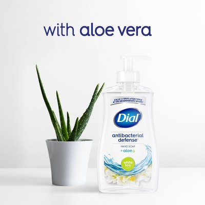 Dial Antibacterial Defense Liquid Hand Soap - White Tea - 11 fl oz/4pk
