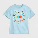 Kids' Disney 100 Unified Characters Short Sleeve Graphic T-Shirt - Light Blue M - Disney Store