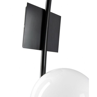Satin Brass Opal Glass Dimmable Wall Sconce