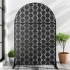Lirago Black 72 in. Galvanized Metal Outdoor Privacy Screens Garden Outdoor Fence - 2 of 4