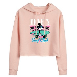 Women's - Disney - Mickey & Friends Cropped Graphic Hoodie - 1 of 3