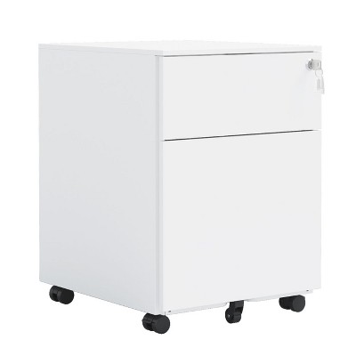 NicBex 3-Drawer Mobile File Cabinet with Lockable Drawers, Under Desk Storage Compact Storage for Documents, A4 Paper for Home, Office