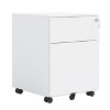 NicBex Mobile File Cabinet with Wheels and Lock ,Vertical Filing Cabinets with 2 Drawers ,Office Cabinet for Home, Office,Black,27.28 inch/21.18 inch - 2 of 4