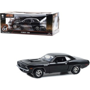 Plymouth Barracuda Black "John Wick: Chapter 4" (2023) Movie 1/18 Diecast Model Car by Highway 61 - 1 of 3