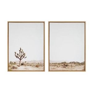 Kate & Laurel All Things Decor (Set of 2) 28"x38" Sylvie Lone Joshua Tree Left and Right Wall Arts by Amy Peterson Arts Studio Natural - 1 of 4