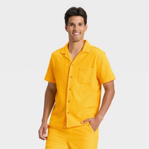 Men's Full Button Camp Shirt - Goodfellow & Co™ - 1 of 3