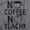 Mens No Coffee No Teachy T Shirt Funny Teacher Caffeine Addict Joke For Guys - Crazy Dog Men's T Shirt - 2 of 4