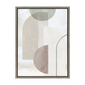 18"x24" Sylvie Sahara Gray II by Alexander Ginzburg Framed Wall Canvas Gray - Kate & Laurel All Things Decor: Modern Style, Digital Art - 1 of 4