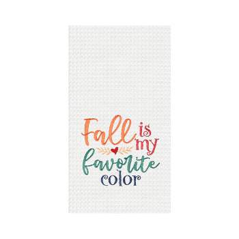 C&F Home Fall Is My Favorite Embroidered & Waffle Weave Kitchen Towel