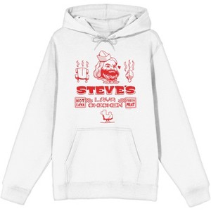 Minecraft Movie Steve's Lava Adult White Long Sleeve Hoodie - 1 of 3