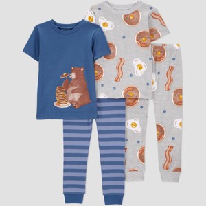 Carter's Just One You® Toddler Boys' 4pc Cotton Short Sleeve Pajama Set - 1 of 4