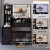 FONTOI 29.2"W/37"W/41"W Makeup Vanity Table with Left Drawer Stool Large Sliding Mirror Capacity Storage for Bedroom Dressing Room, White/Black - 4 of 4