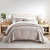 Stripes Floral and Diamonds Quilted Coverlet Set With Shams - Becky Cameron - 4 of 4