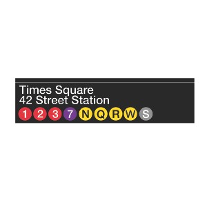 Courtside Market Times Square 42 Street Station 6x24 Wooden Artboard Décor - 1 of 2