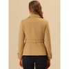 Allegra K Women's Winter Outerwear Single Breasted Belted Pea Coat with Pockets - image 4 of 4