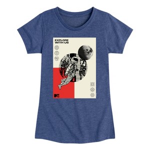 Girls' - MTV - Explore With Us Fitted Short Sleeve Graphic T-Shirt - 1 of 4