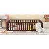 Queen Size Wood Floor Bed Frame with Fence and Door - 4 of 4