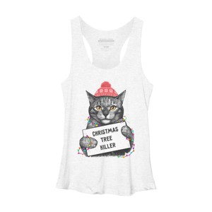 Women's Design By Humans Christmas tree killer By kodamorkovkart Racerback Tank Top - 1 of 3
