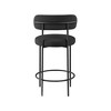 Meridian Furniture,Beacon Black Boucle Fabric Stool, Set of 2 - 4 of 4