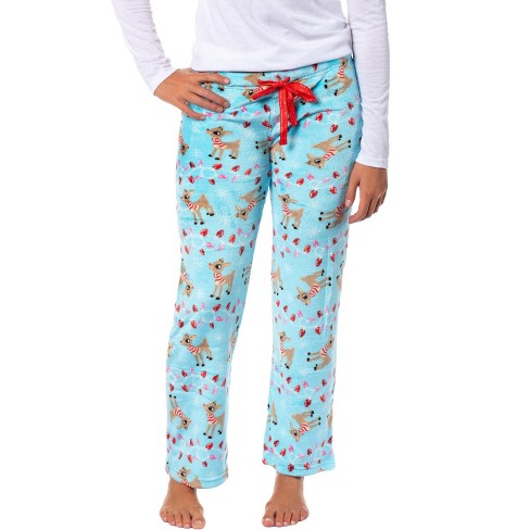 Rudolph Woman s Lights Rudolph Fleece Pajama Pants Juniors Adjustable Waist s Multicolored Target