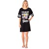 Disney Villains Womens' Ursula Maleficent Nightgown Pajama Shirt Dress Black - 4 of 4