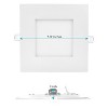 Luxrite 6 Inch Ultra Thin Square LED Recessed Lighting, 5 Color Options 2700K - 5000K, Dimmable, 12W, IC Rated, Wet Rated, 1000 Lumens, ETL 4 Pack - 4 of 4