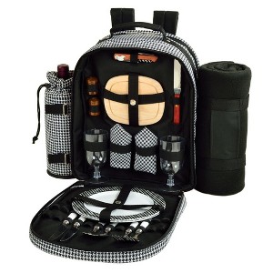 Picnic at Ascot Two Person Picnic Backpack with Soft Sided Cooler &  Blanket - 1 of 4