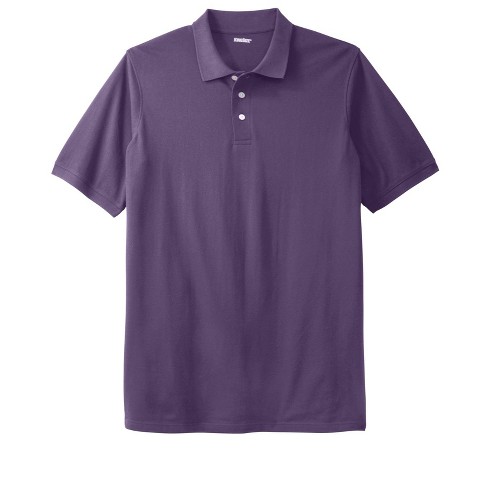 Kingsize Men's Big & Tall Longer-length Shrink-less™ Piqué Polo Shirt - Big  - 8xl, Vintage Purple : Target