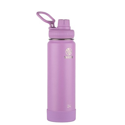  Purple Lilac Flower Water Bottle Stainless Steel Leak Proof  Double Walled Vacuum Insulated Travel Coffee Mug Genuine Leather Cover Drink  Cup 17 OZ : Sports & Outdoors