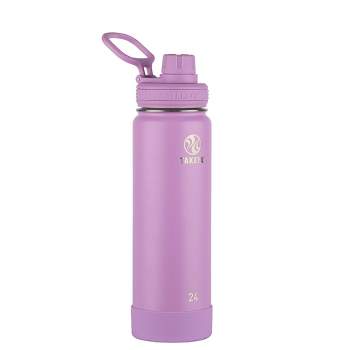 Takeya Actives 32oz Stainless Steel Water Bottle with Straw Lid - Lavender Field