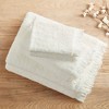 6Pcs 100% Cotton Solid Color Heavy Weight Bath Towel, Ink Dyed Slub Pattern Rich Texture Absorbent Bath Towel - 2 of 4