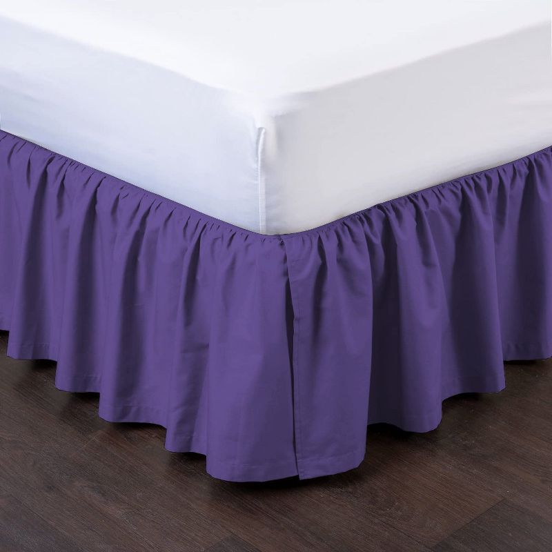 SHOPBEDDING Detachable Bedskirt, Easy on/Easy Off Ruffled Bed Skirt, 2 of 4