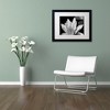 Trademark Fine Art -Kurt Shaffer 'Water Lily in Black and White' Matted Framed Art - 3 of 4