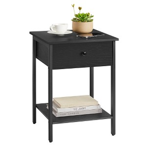 VASAGLE Nightstand, End Side 1 Pack with Single Drawer Table Shelf, 15.7 x 15.7 x 21.7 Inches Steel Frame - 1 of 4
