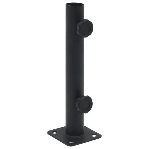 vidaXL Parasol Base for Ã˜1.3"/1.3"/1.5" Pole Matt Black Steel - 1 of 4