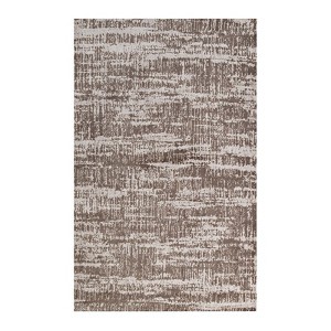Modway Darja Distressed Rustic Modern 8x10 Area Rug - Light and Dark Tan,  100% Polyester Microfiber ,  Tight Low Pile Weave - 1 of 4