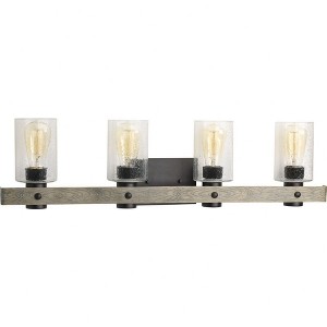 Progress Lighting Gulliver 4-Light Bath Vanity, Graphite, Shade Included - 1 of 2