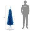 5FT Decorated Christmas Tree, Pencil Christmas Tree with 294 Realistic Branch Tips and Plastic Stand - 3 of 4