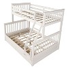 NicBex Twin over Full Bunk Bed Wooden Bed Frame with 2 Storage Drawers, Inclined Ladder and Full Length Guardrail, No Box Spring Required - 3 of 4