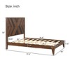 NicBex Mid-Century King/Queen/Full Size Wood Platform Bed with Elevated Headboard for Adults/Boys/Girls - 3 of 4
