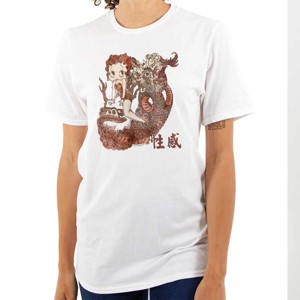 Betty Boop Chinese Fashion Lion Womens Graphic T Shirt Tees Brisco Brands - 1 of 2