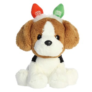 Aurora Small Brody Beagle Holiday Festive Stuffed Animal Brown 7" - 1 of 4