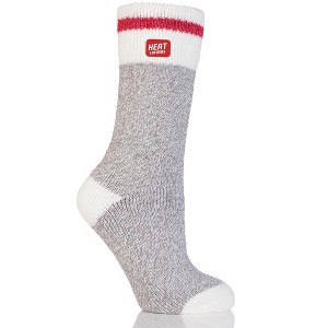 Women's WARMEST Cream Block Twist Crew Sock - 1 of 1