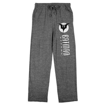Batman Beyond Logo Men's Gray Heather Sleep Pajama Pants