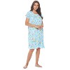 Casual Nights Women's Super Soft Yummy Nightshirt, Short Sleeve Nightgown, Night Dress with Fun Prints & Patterns - 2 of 4
