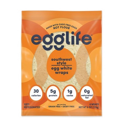 egglife Southwest Style Egg White Wraps - 6oz/6ct