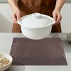 REGALWOVEN Farmhouse Placemats Set of 6 Plastic Placemats for Dining Table Decor Washable Kitchen Table Mat with Rhombic Pattern - 4 of 4