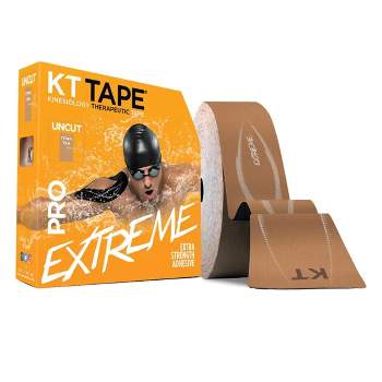  KT Tape, PRO Synthetic Kinesiology Athletic Tape 125' Uncut  Roll, Black : Health & Household